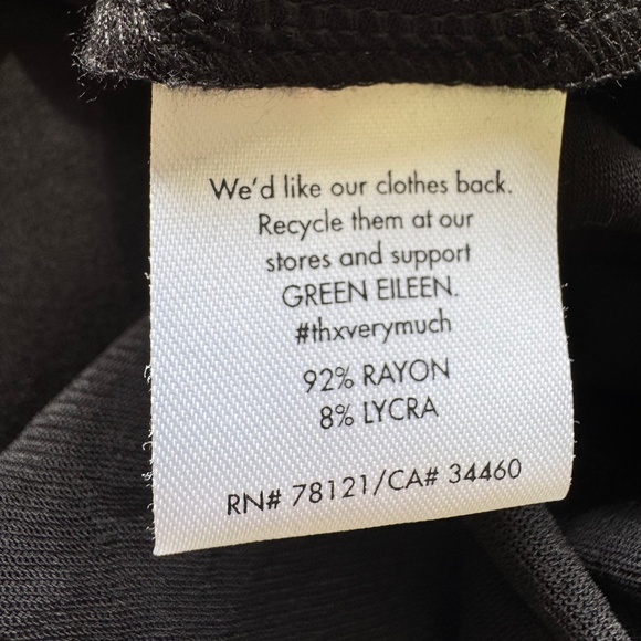 Eileen Fisher Black Sleeveless Dress Size S Minimalist Asymmetrical Hem black - Picture 6 of 14